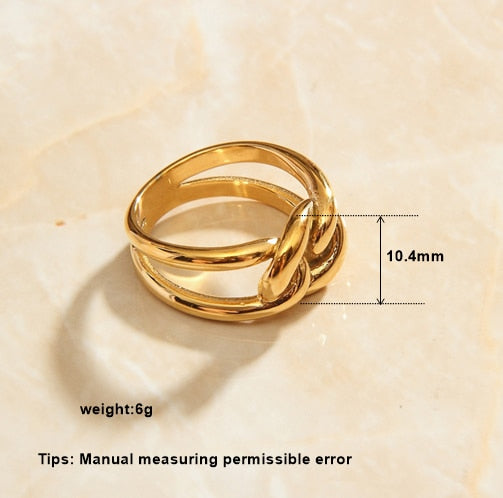 Dimensions of Double Knot Ring.