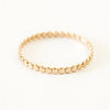 14K Gold Filled Flat Disc Band on white background.