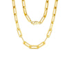 Gold Filled Paperclip Chain from NAZ Parure against a white background.