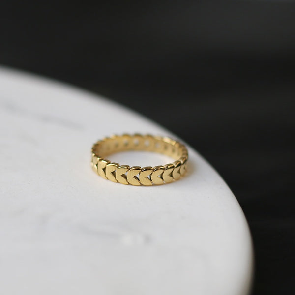 Gold Wheat Ring - [NAZ Parure]