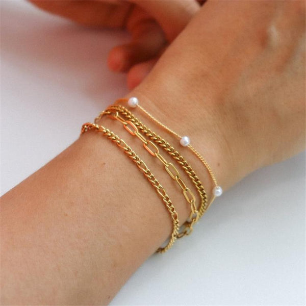 NamiCharms Sterling Silver or 14kt Gold Filled Layered Detangler Clasp Sterling Silver / 4 Rings