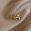 White Opal Leaf Ring - [NAZ Parure]
