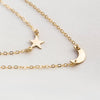 NAZ Parure 14K Gold Filled Star and Celestial Moon necklace. 