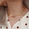 Gold Braided Chain Necklace - [NAZ Parure]