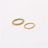 Thin and Thick Beads of Gold Ring - [NAZ Parure]