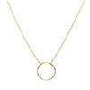 14k Gold Plated Karma Necklace with white background