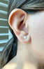 Woman wearing Sterling Pearl Studs from NAZ Parure
