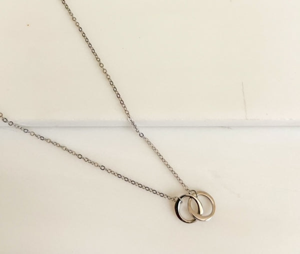 Sterling Silver Interlock Necklace which is hypoallergenic and tarnish-free.