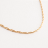 14K Gold-Filled Fine Rope chain which is waterproof, sweatproof, tarnish-free and hypoallergenic.