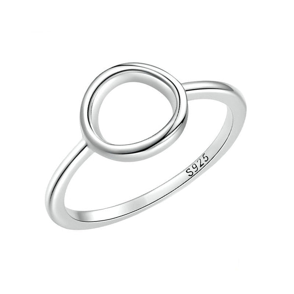 925 Sterling Silver Karma Ring on white background