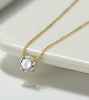 Close up of stunning Solitaire Diamond Necklace from NAZ Parure Jewelry.