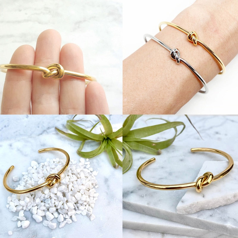 Timeless Knot Cuff Bangle - [NAZ Parure]