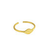 18K Gold Vermeil Evil Eye Gold Ring by NAZ Parure on a white background