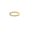 18k Gold plated Gold Leaves Ring on white background